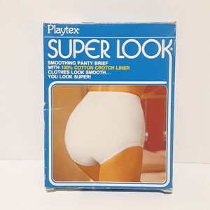 Vintage 80's Playtex Super Look White Panty Brief ~ Smoothing ~ Medium ~ #982